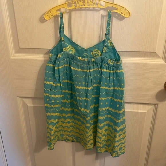 Roxy spaghetti straps top turquoise girls M - Picture 4 of 8